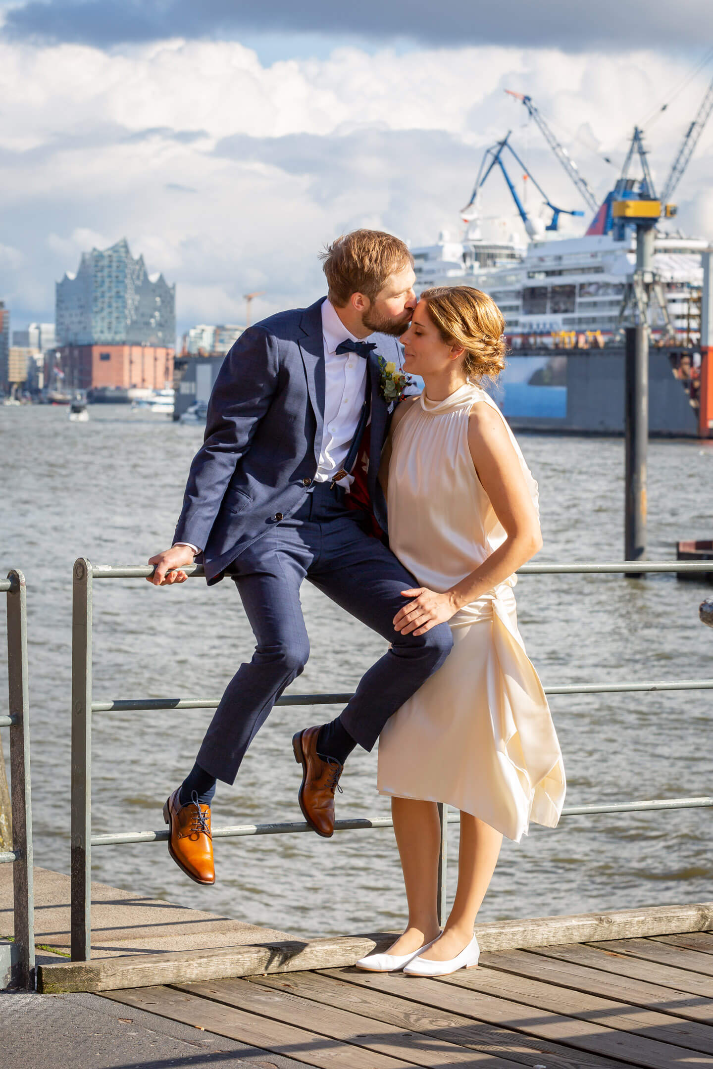 Hochzeitsfotos im Hamburger Hafen