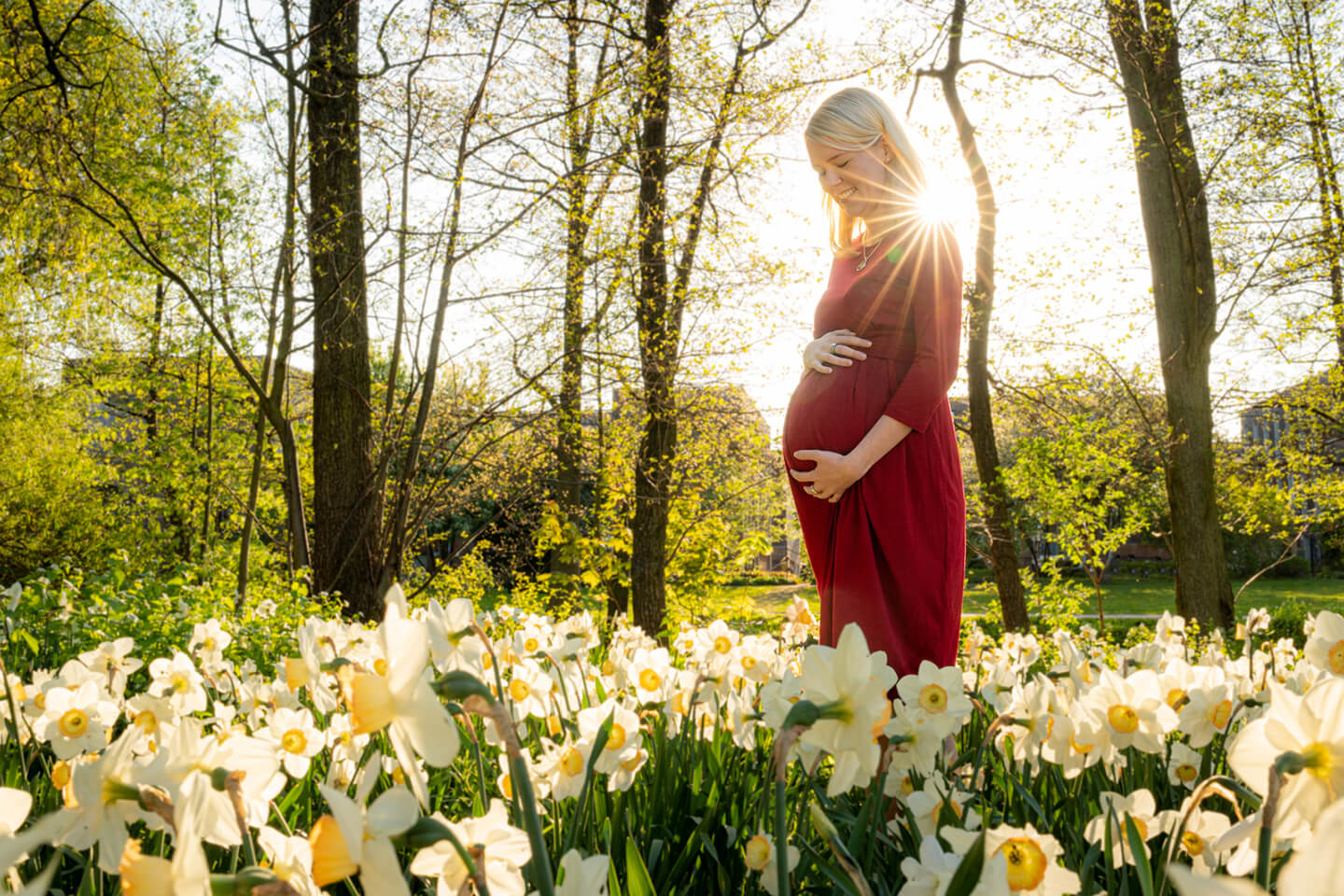 Schwangerschaftsfotos im Frühling
