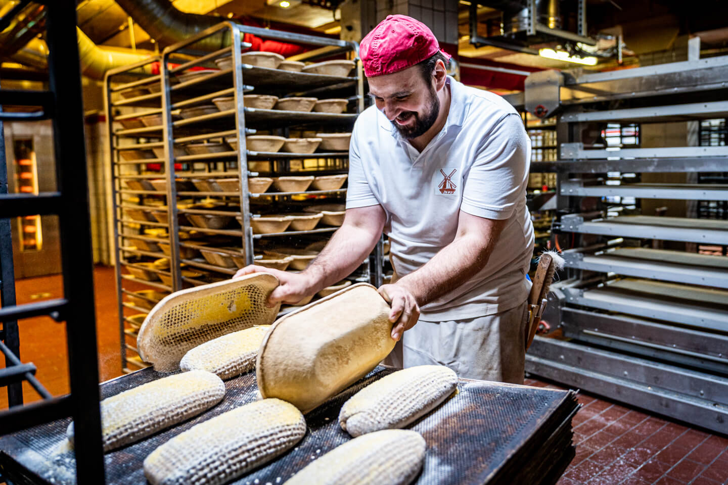Bäcker bei der Arbeit. Fotografiert von Florian Läufer, Hamburg