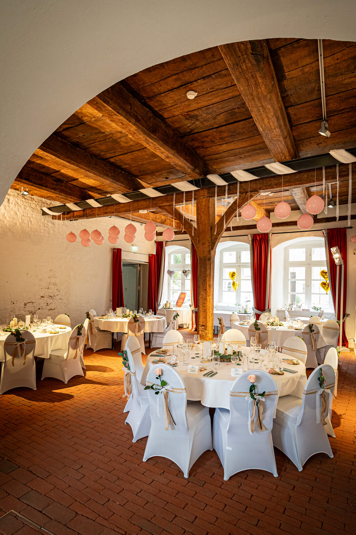 Hochzeitsfeier in der alten Küche im Erdgeschoss vom Schloss Eutin.