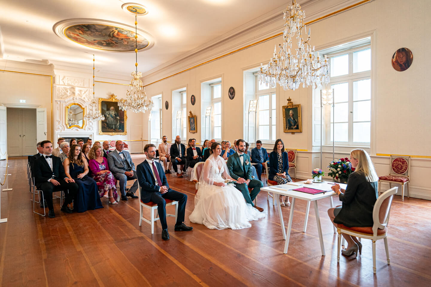 Hochzeit im Schloss Eutin, hier im Rittersaal.