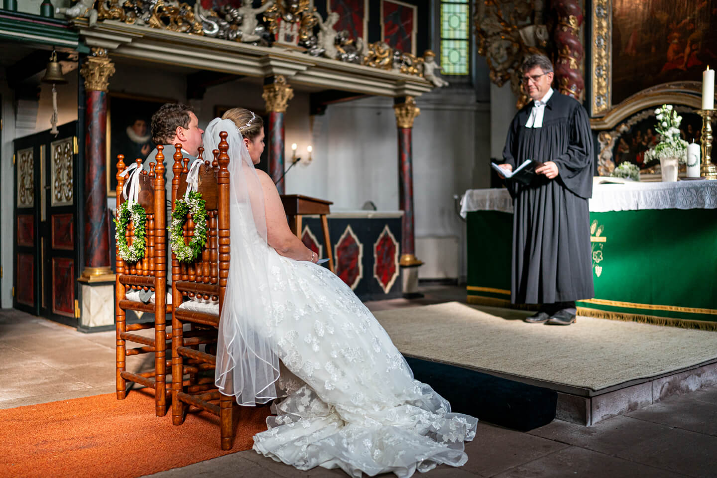 Hochzeit in der Moorburger Kirche.